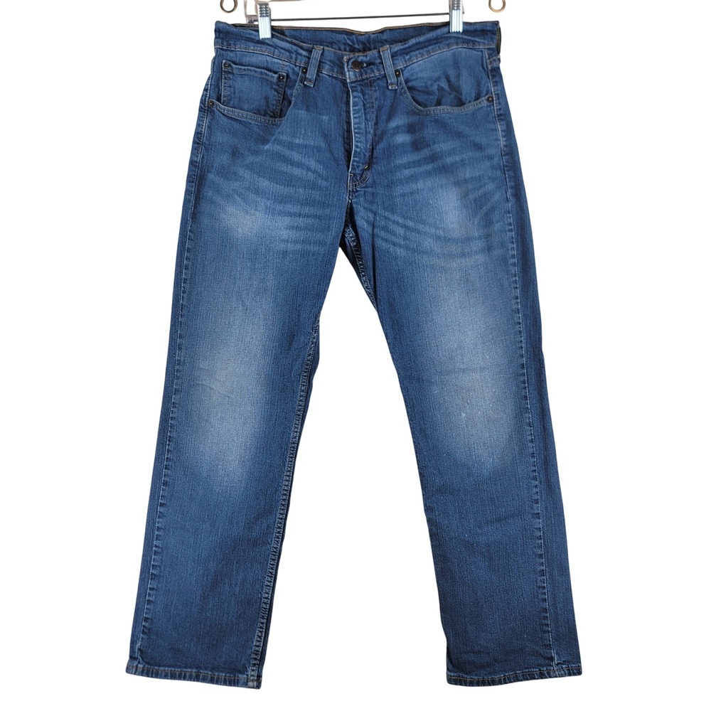 Levi's 559 Relaxed Straight Jeans Mens 34x29 Blue Stretch Denim